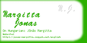 margitta jonas business card